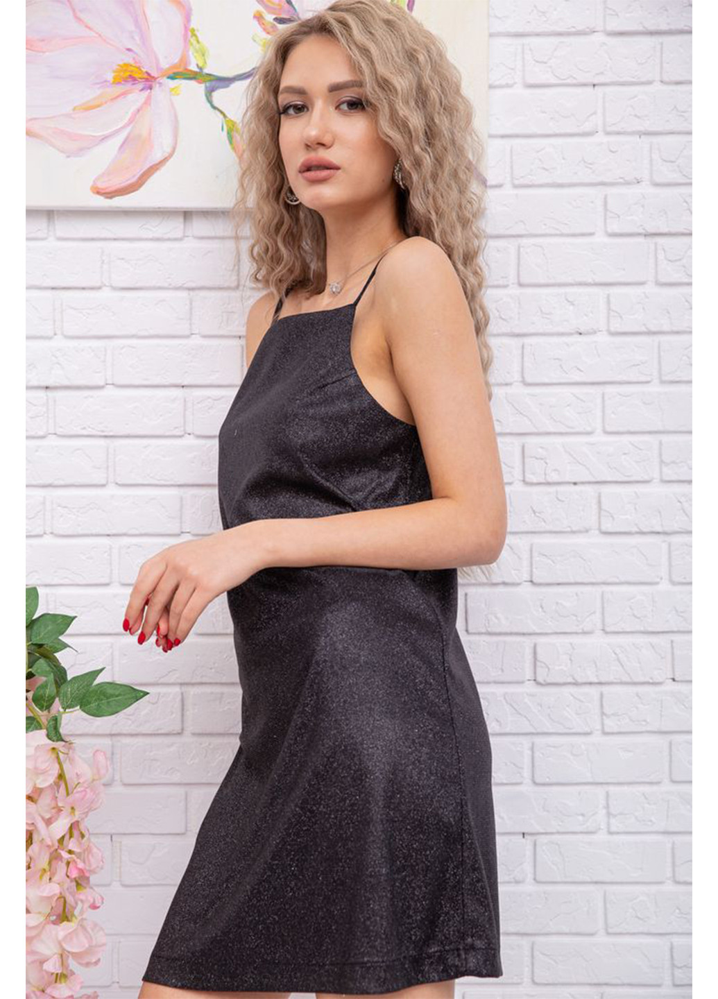 Чорна кежуал сукня з відкритою спиною Ager меланжева