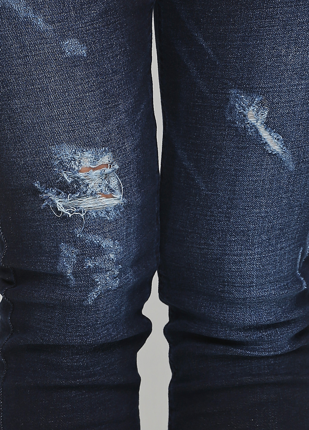 Темно-синие демисезонные зауженные джинсы Trendyol