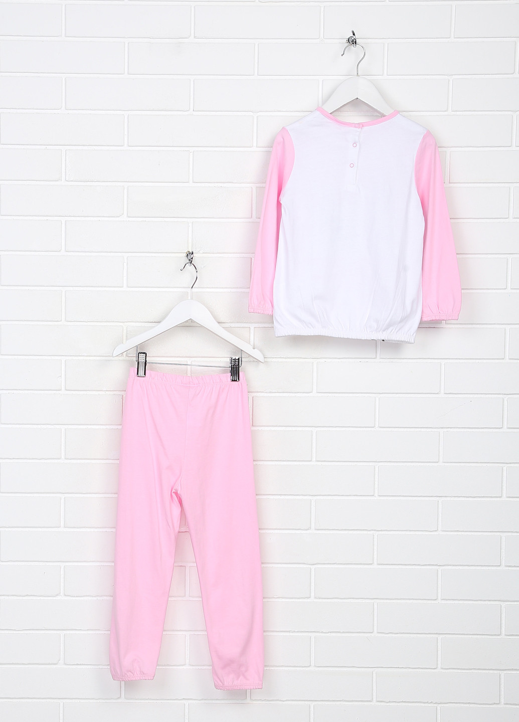 Рожевий демісезонний комплект (лонгслів, брюки) OVS