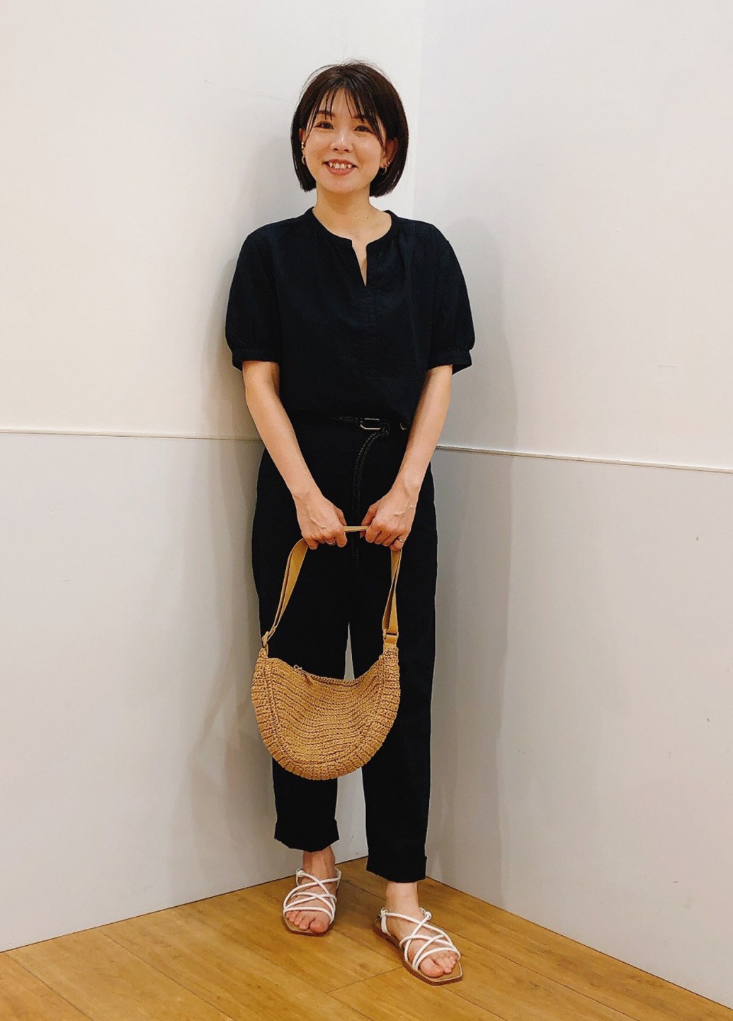 Чорна блуза Uniqlo