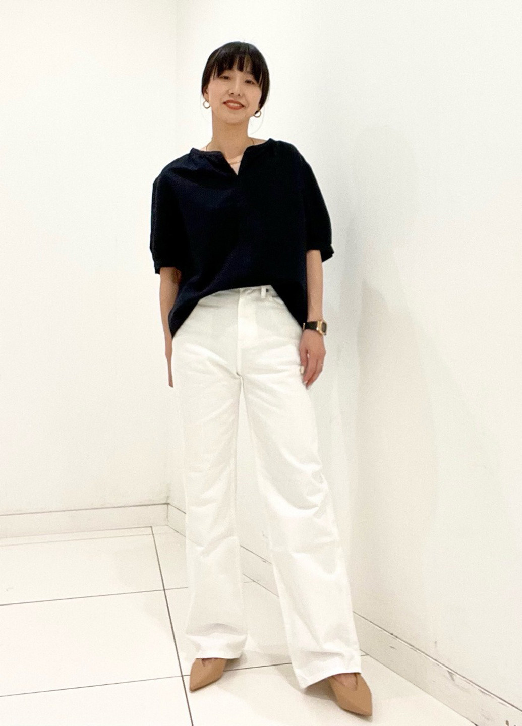 Чорна блуза Uniqlo