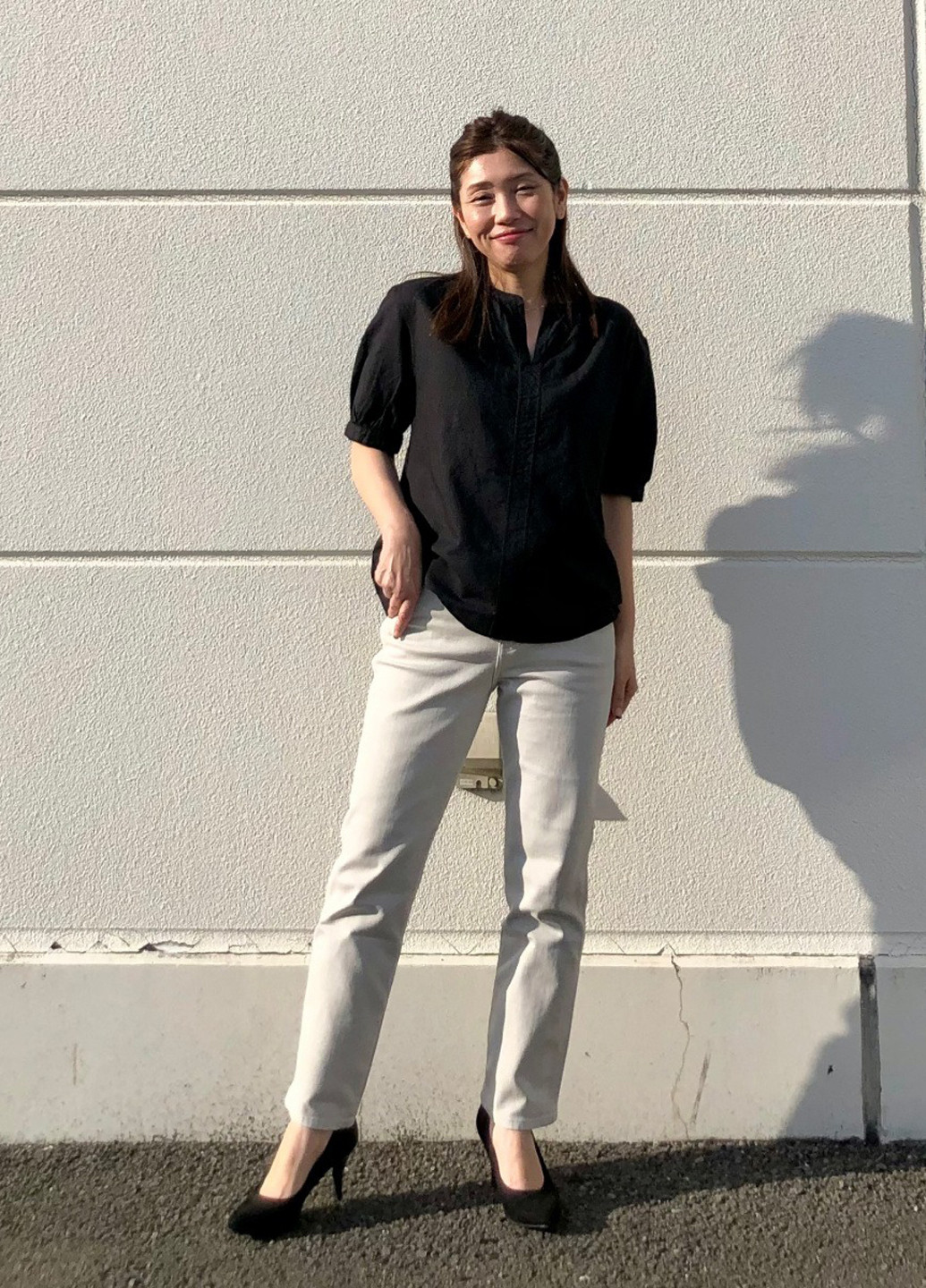 Чорна блуза Uniqlo