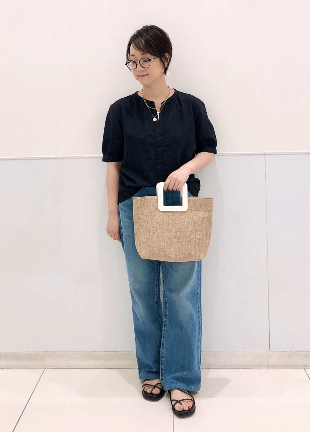 Чорна блуза Uniqlo