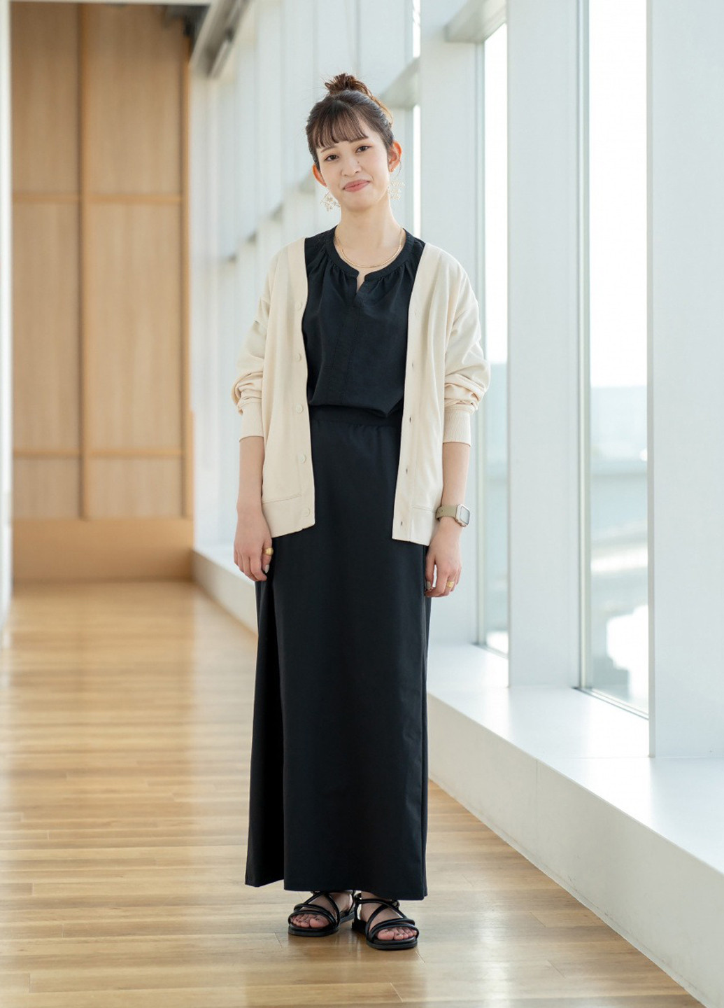 Чорна блуза Uniqlo