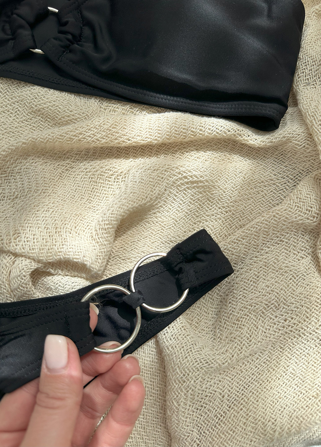 Черный летний купальник (лиф, трусики) раздельный NOVA VEGA