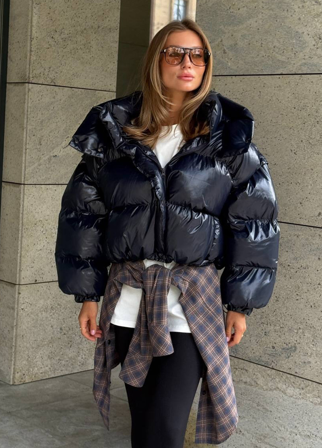 Темно-синя зимня куртка куртка-трансформер No Brand