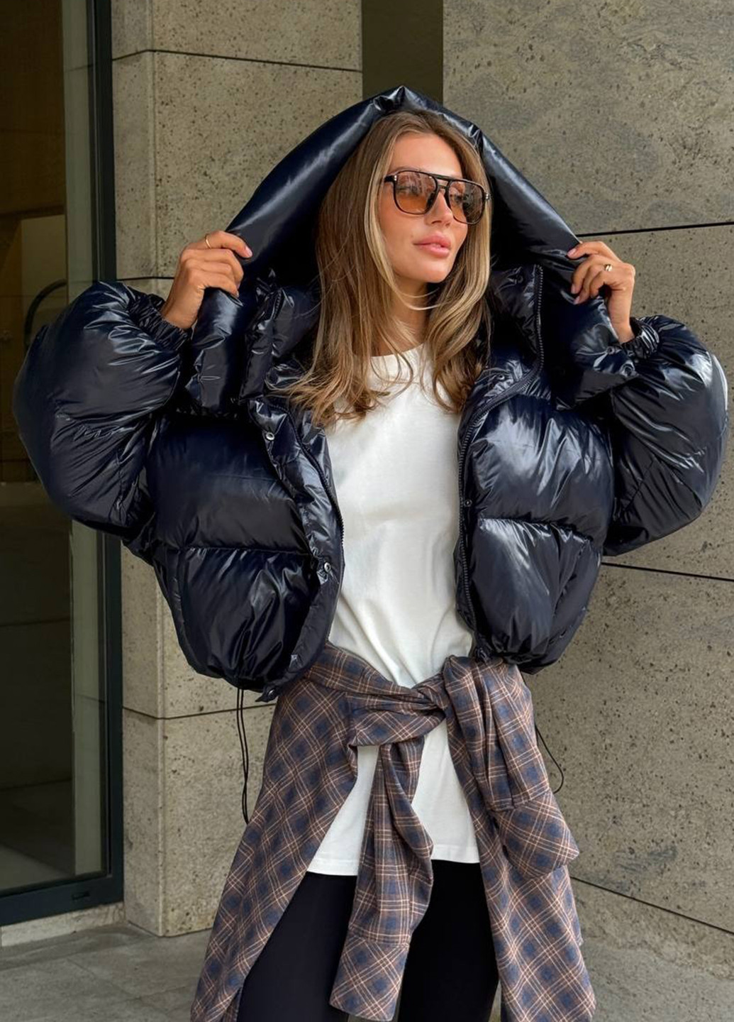 Темно-синя зимня куртка куртка-трансформер No Brand