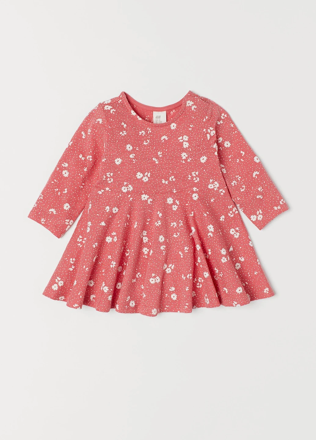 Коралова сукня демісезон,кораловий в білі візерунки, H&M (255192246)