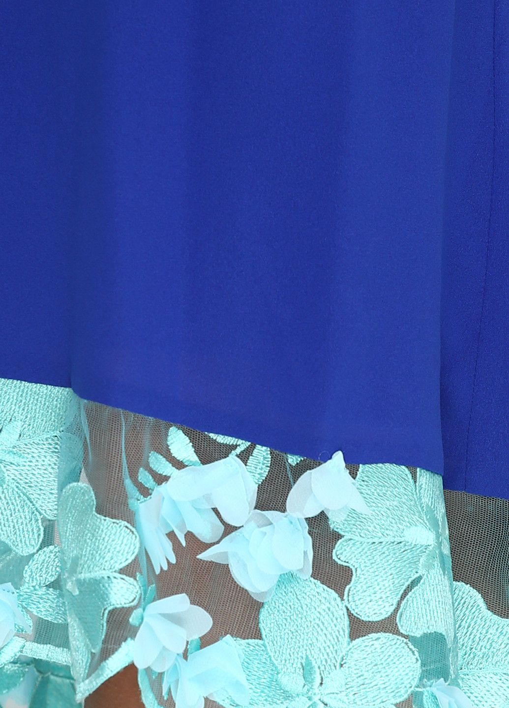 Синее коктейльное платье миди Olga Shyrai for PUBLIC&PRIVATE однотонное