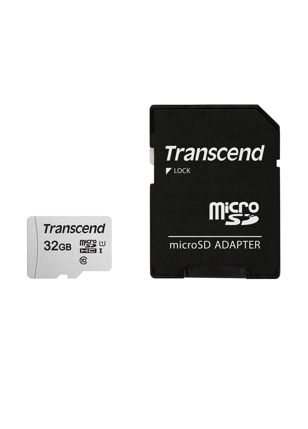 Карта памяти microSDHC 32GB C10 UHS-I (R95/W45MB/s) + SD-adapter (TS32GUSD300S-A) Transcend карта памяти transcend microsdhc 32gb c10 uhs-i (r95/w45mb/s) + sd-adapter (ts32gusd300s-a) (135316897)