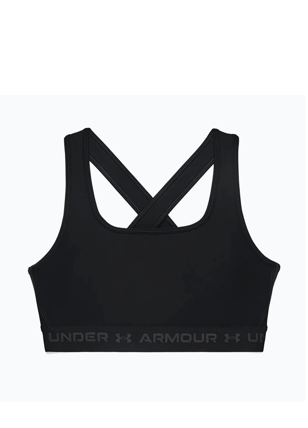 Чёрный топ бюстгальтер Under Armour без косточек полиэстер