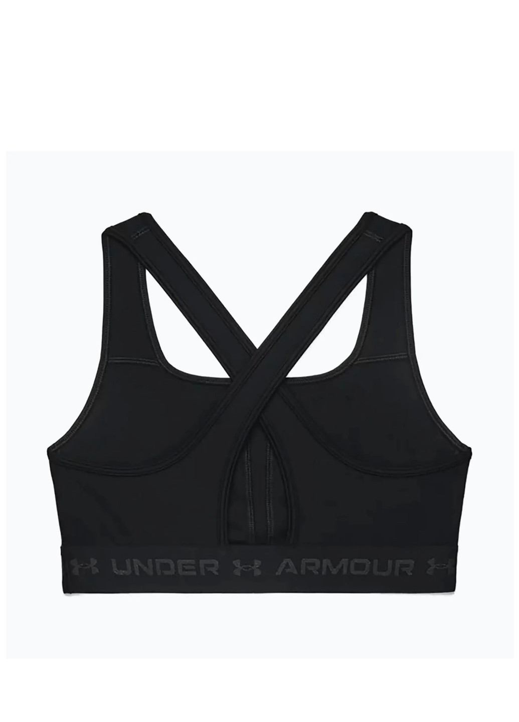 Чёрный топ бюстгальтер Under Armour без косточек полиэстер