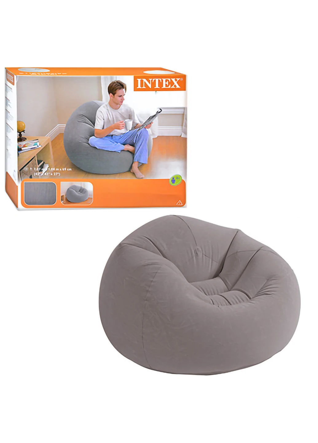 Надувне крісло 107х104х69 см Intex (253173892)