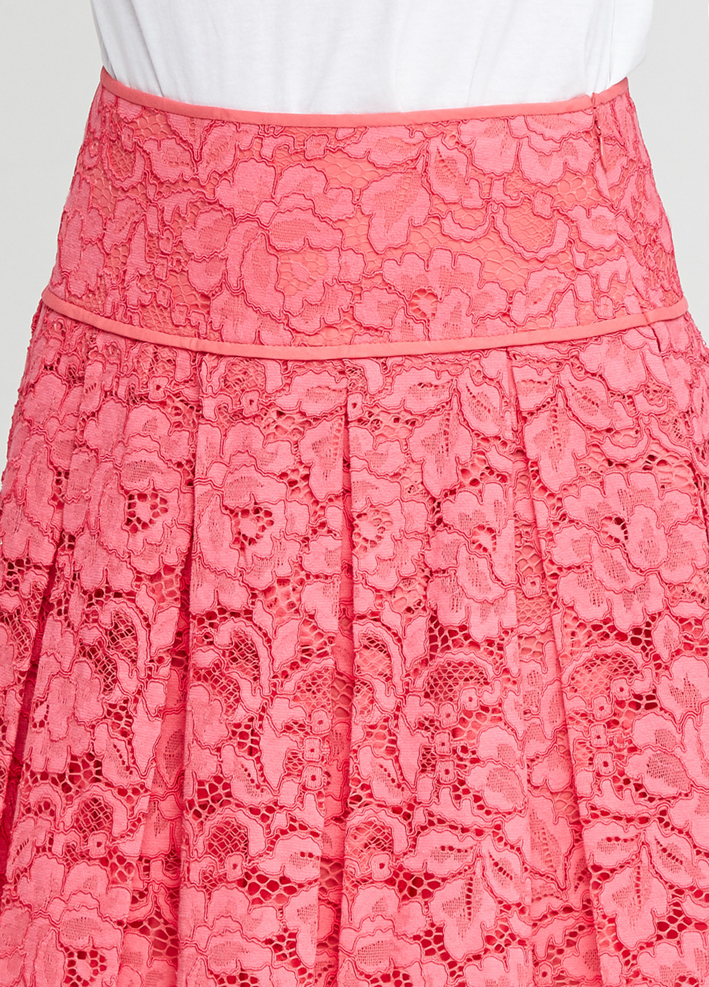 Коралловая кэжуал однотонная юбка DKNY клешированная