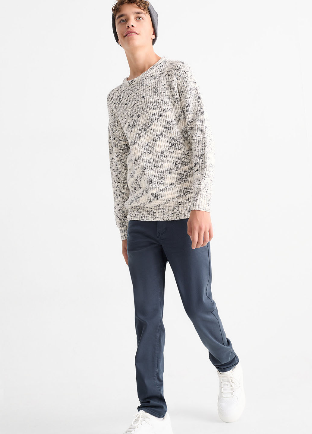 Темно-синие зимние зауженные джинсы C&A