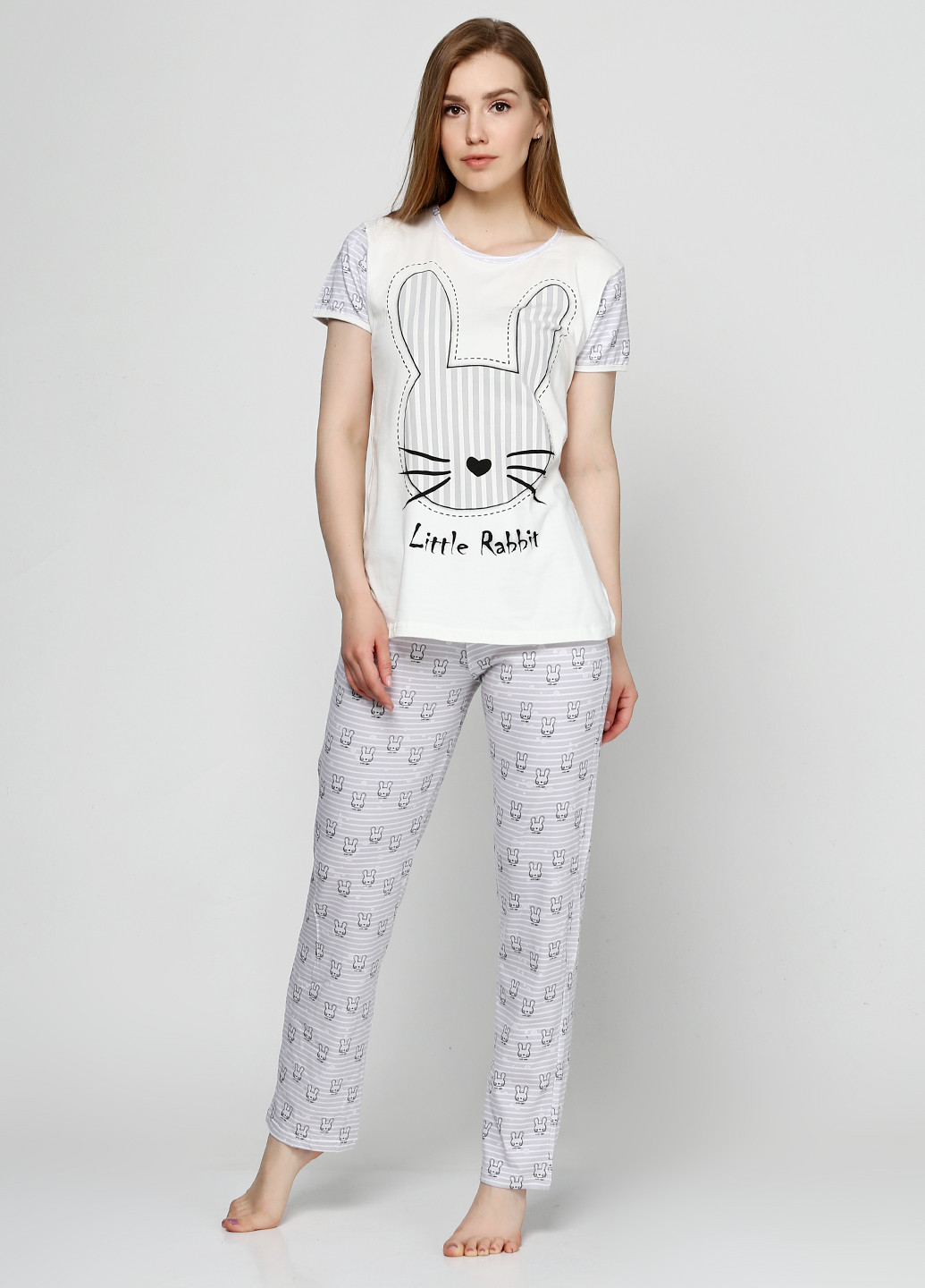 Молочная всесезон пижама (футболка, брюки) Elitol