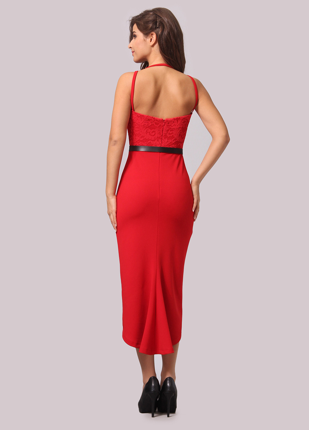Червона коктейльна сукня, сукня футляр Lila Kass