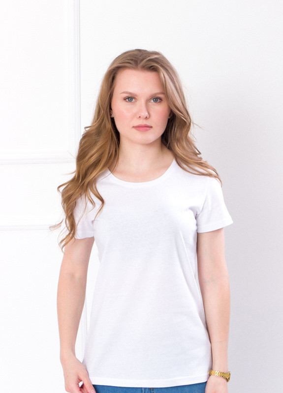 Белая летняя футболка женская летняя с рисунком с коротким рукавом Носи своє