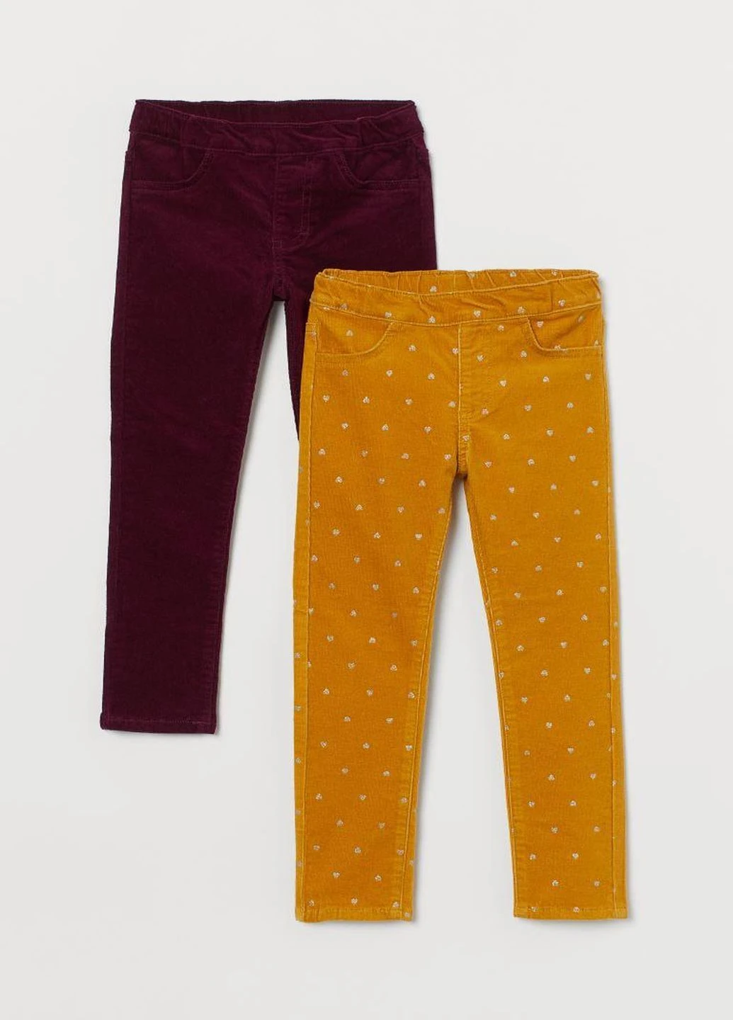 Бордовые джинсовые демисезонные брюки H&M