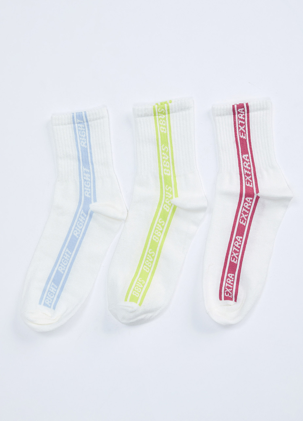 Шкарпетки(3шт) DeFacto з ущільненім носком білі повсякденні