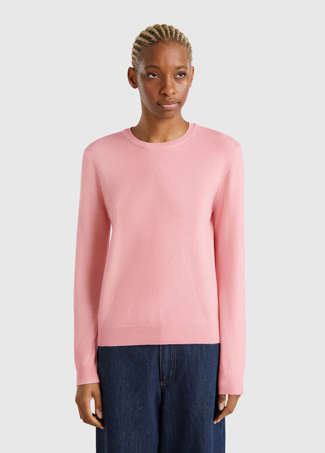 Светло-розовый демисезонный джемпер джемпер United Colors of Benetton