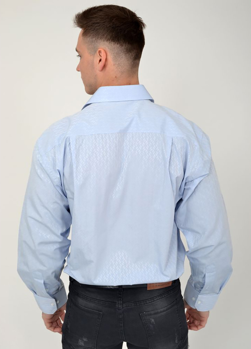 Голубой кэжуал рубашка однотонная Ager с длинным рукавом