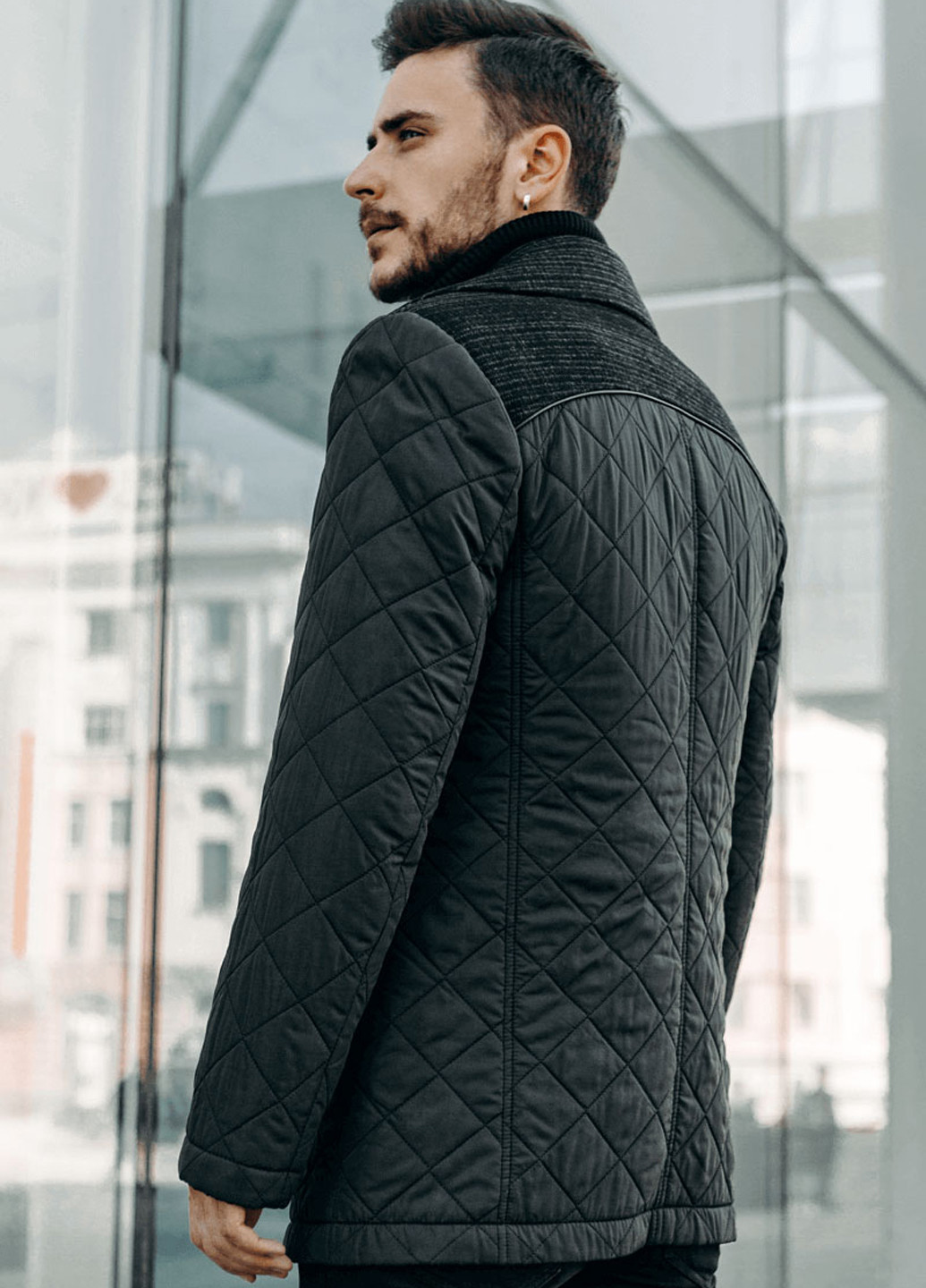 Темно-сіра демісезонна куртка куртка-піджак Sun's House