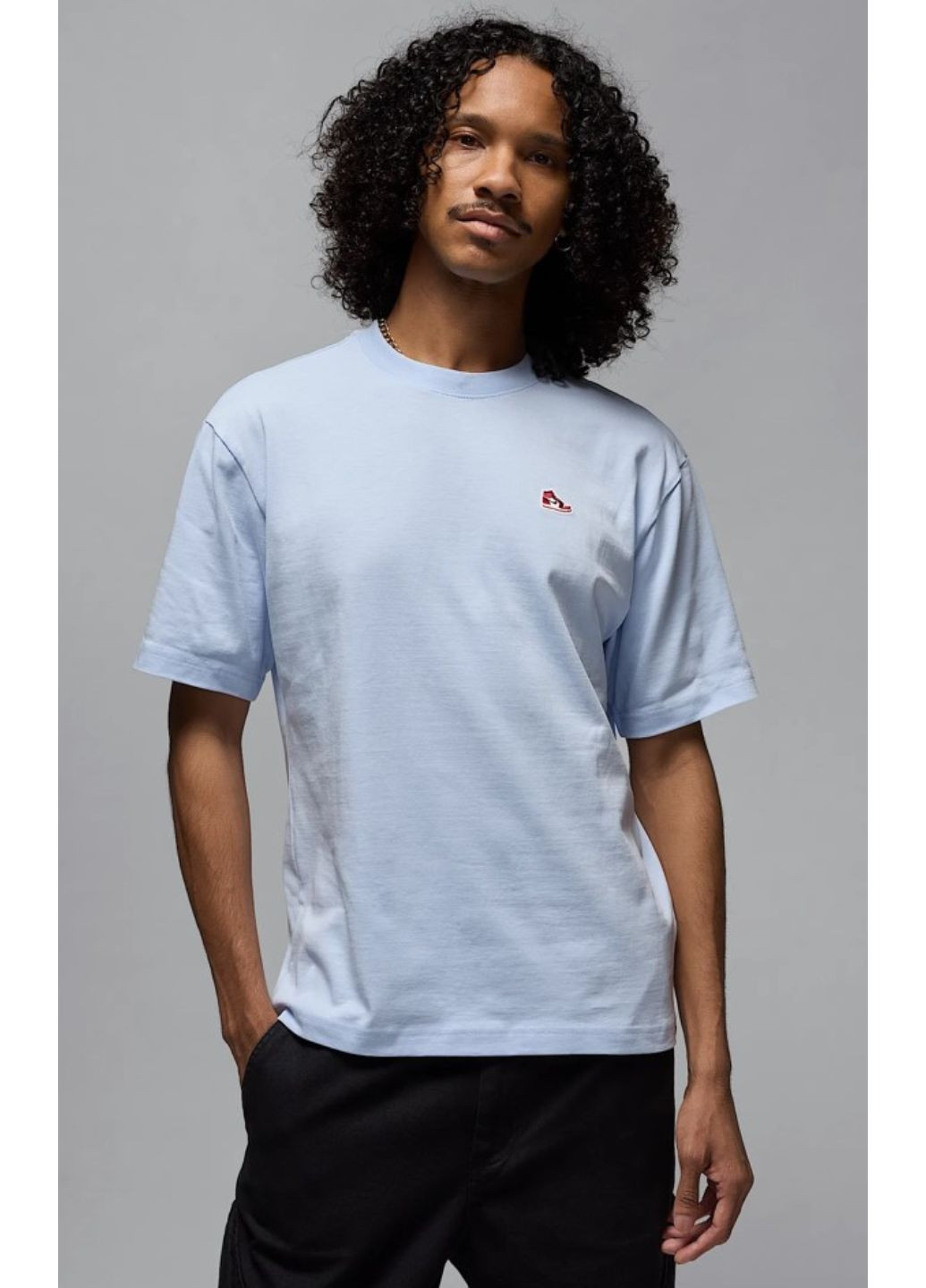 Светло-голубая футболка hj2326-407 Jordan M J BRND BR SNKR PCH SS CRW