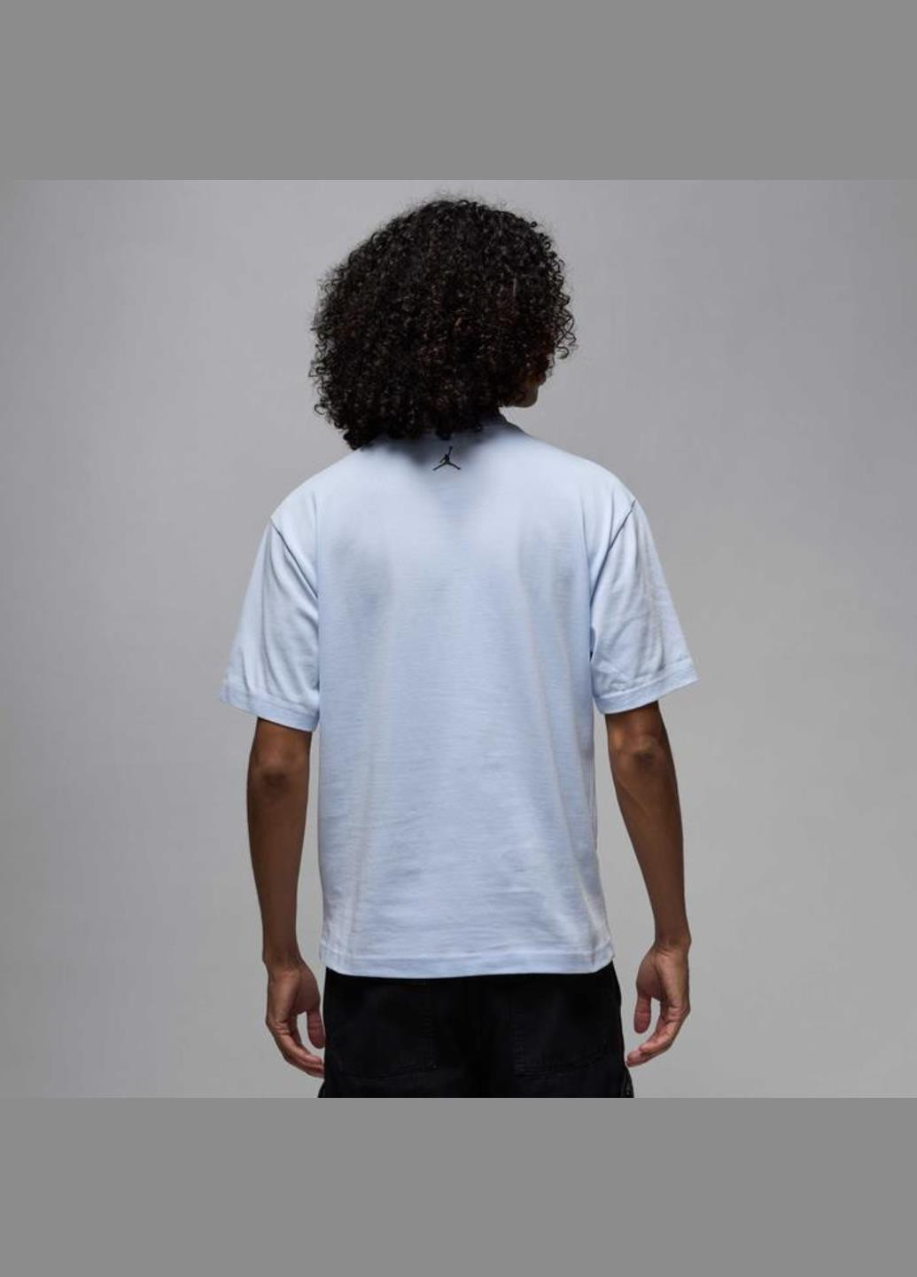 Светло-голубая футболка hj2326-407 Jordan M J BRND BR SNKR PCH SS CRW