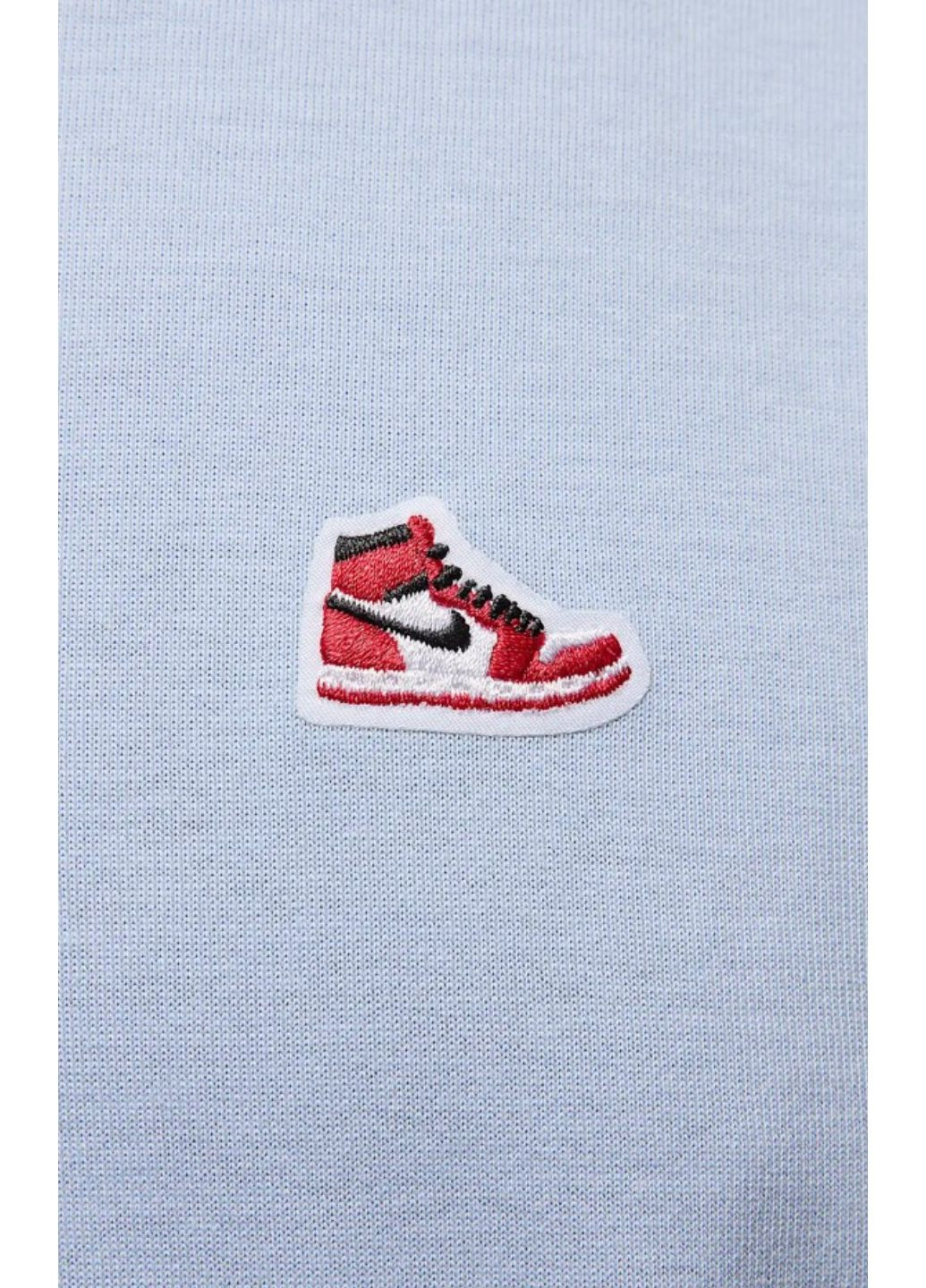 Светло-голубая футболка hj2326-407 Jordan M J BRND BR SNKR PCH SS CRW