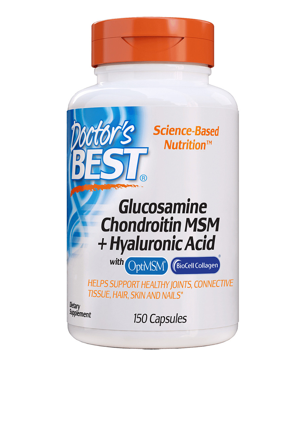 Глюкозамин Хондротин МСМ + Гиалуроновая Кислота (150 капсул) Doctor's Best (251191374)