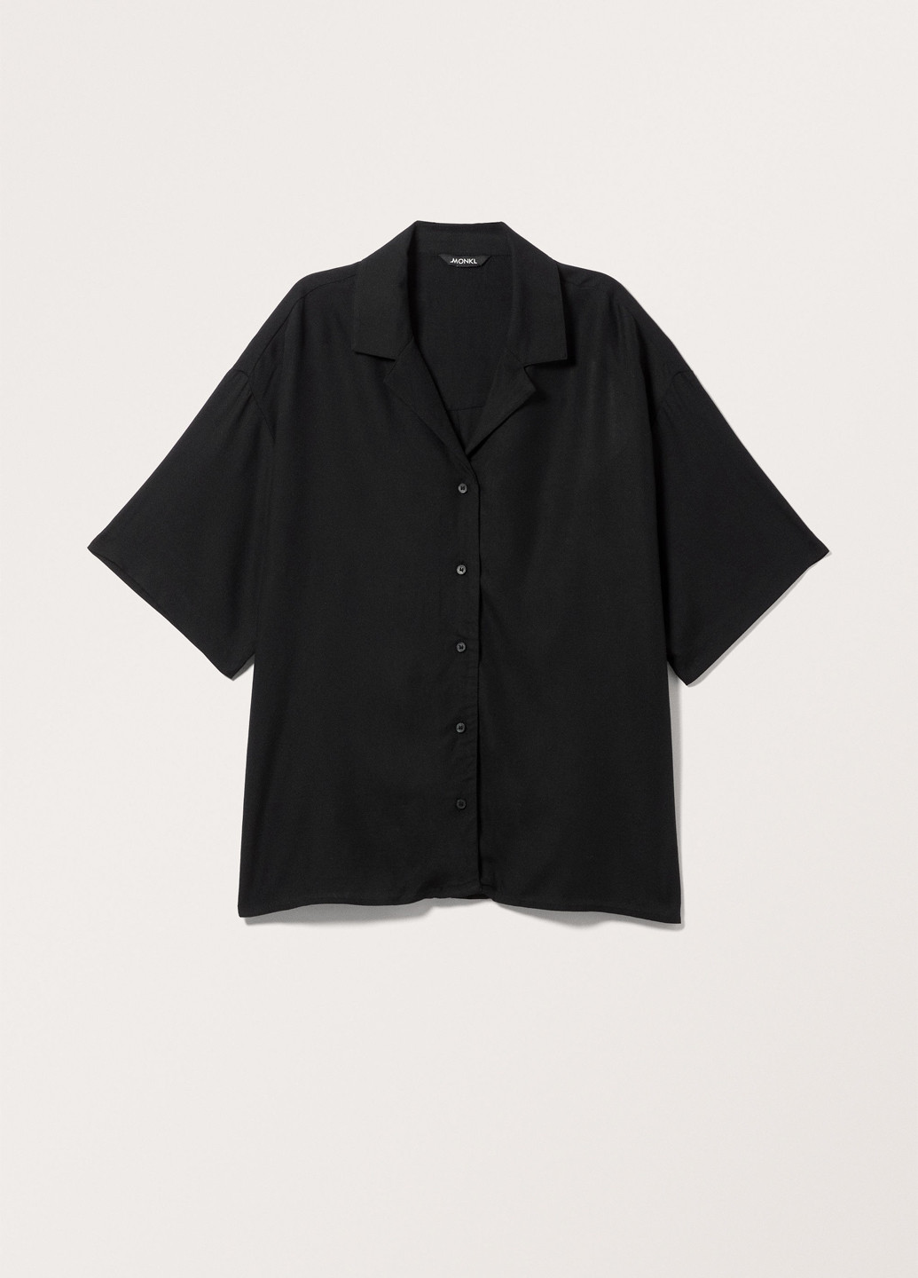 Черная кэжуал рубашка однотонная Monki