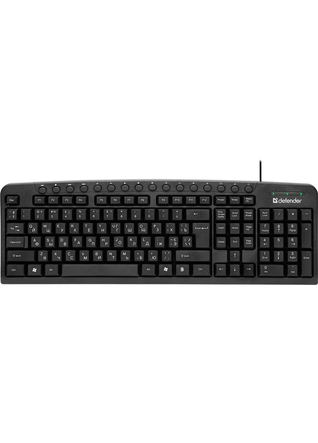 Клавиатура (45471) Defender Focus HB-470 UKR USB Black (253468413)