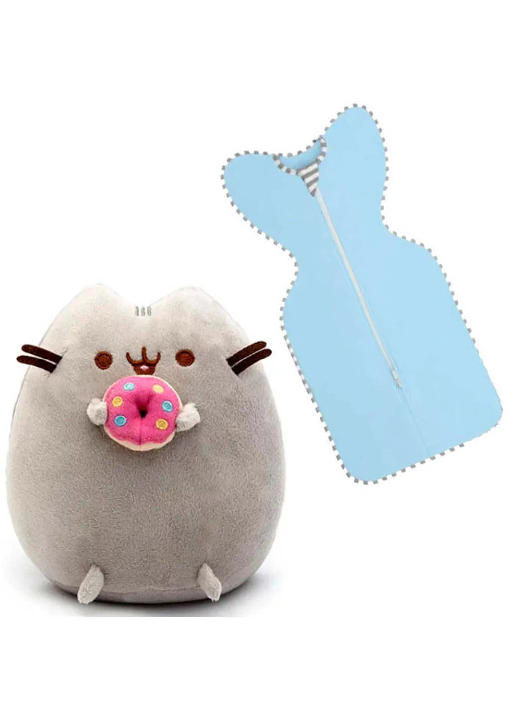 Мягкая игрушка кот c Пончиком Пушин кэт и Кокон для сна ребенка 18 х 15 см 63 х 34 см S&T (256544082)