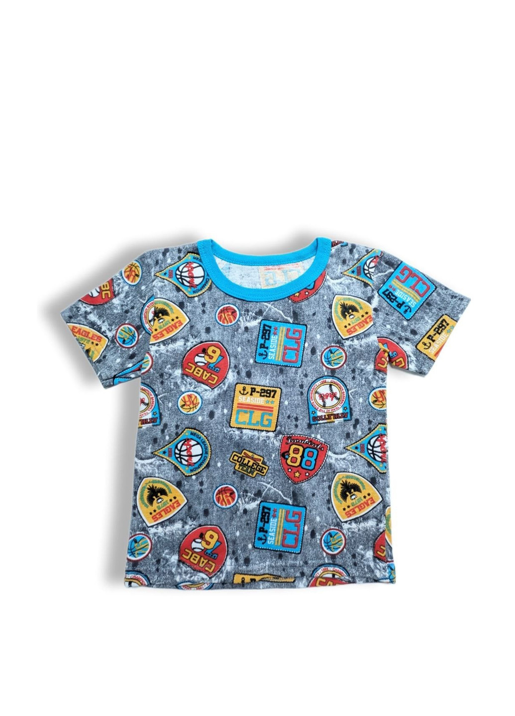 Комбинированная летняя футболка No Brand