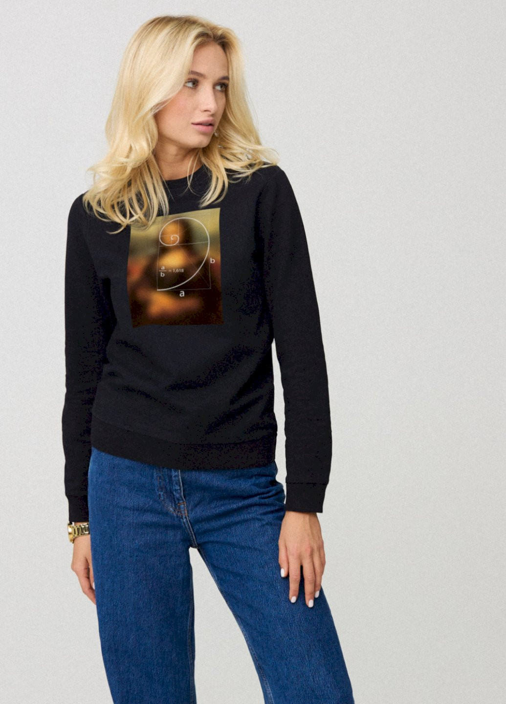 Черный світшот жіночий basic /no flis/ YAPPI (254659343)