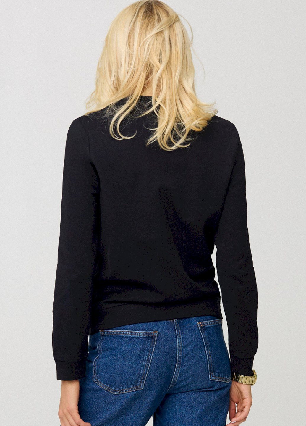 Черный світшот жіночий basic /no flis/ YAPPI (254659343)