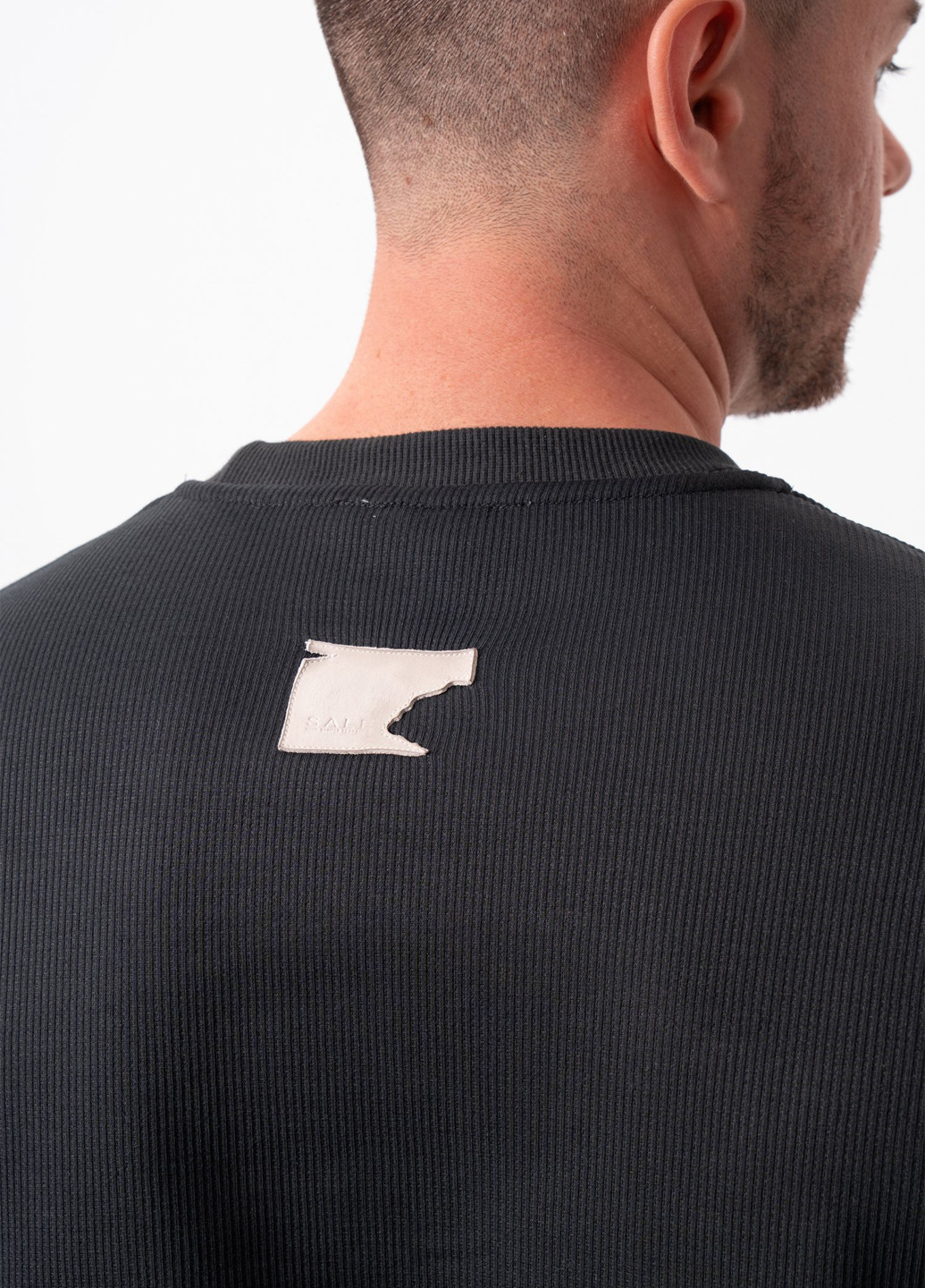 Черный свитшот Trend Collection надпись без декора (366377256)