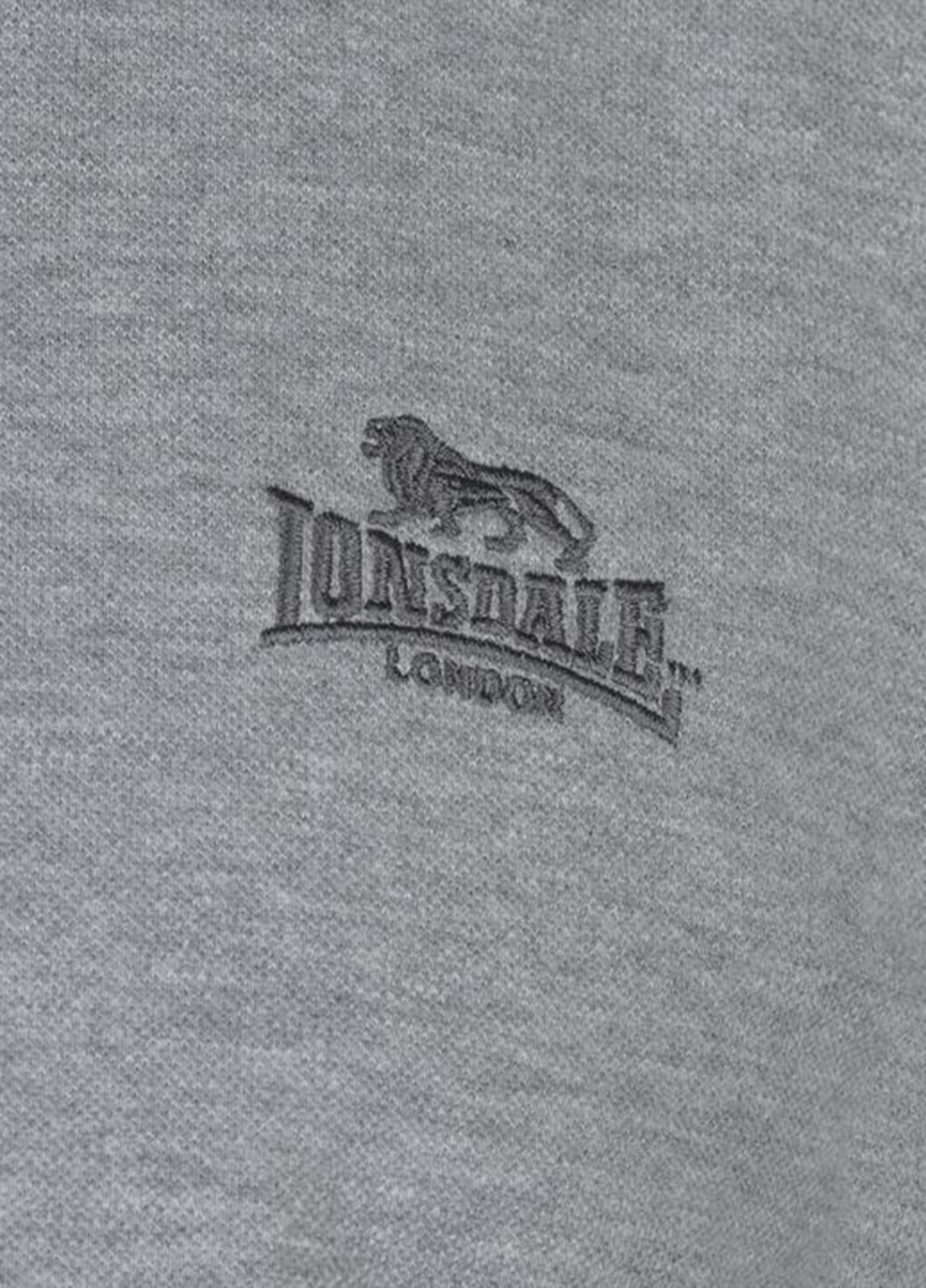Серая футболка-поло для мужчин Lonsdale с логотипом
