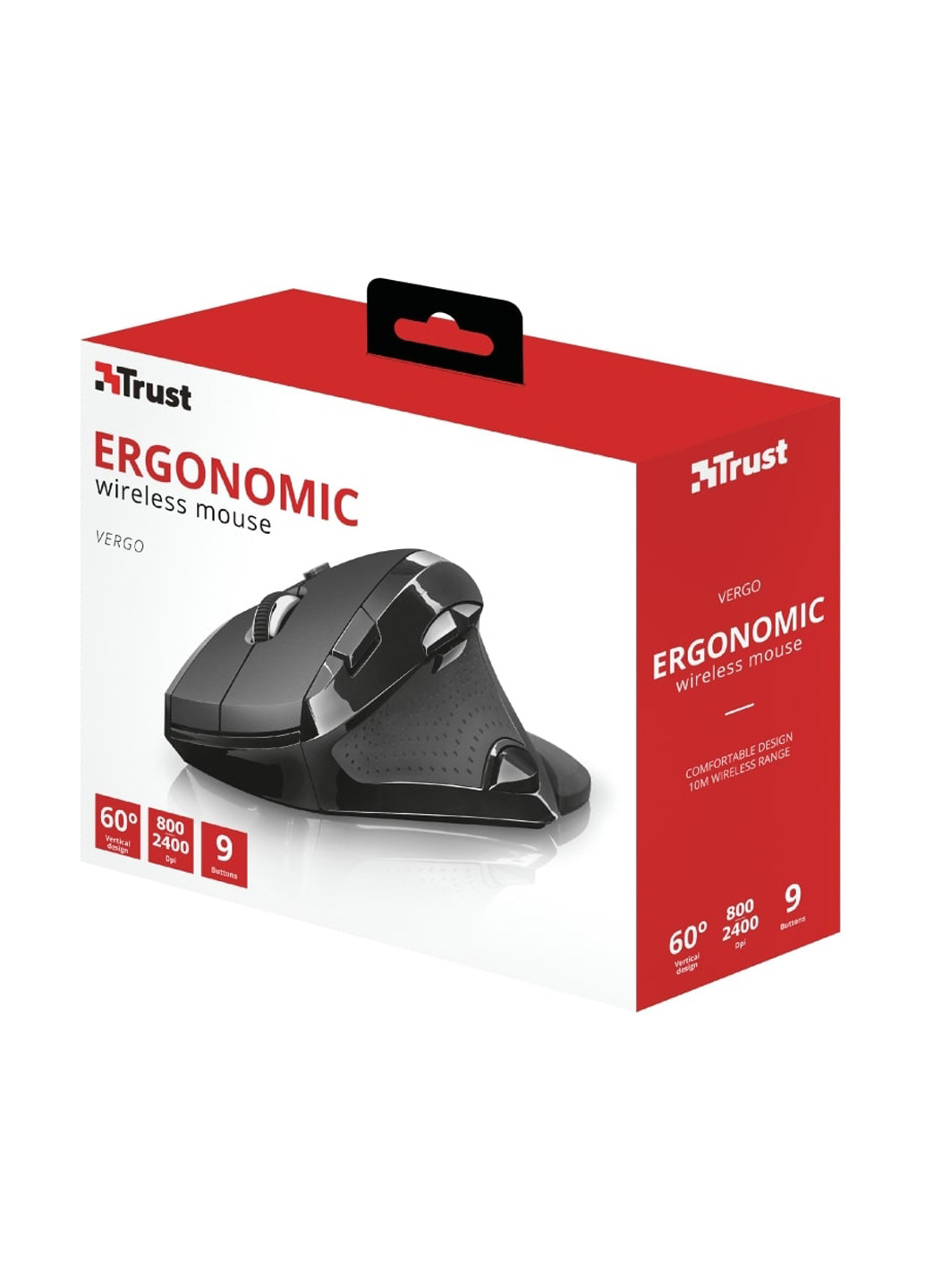 Мышь Trust vergo wl ergonomic black (21722) (158854195)