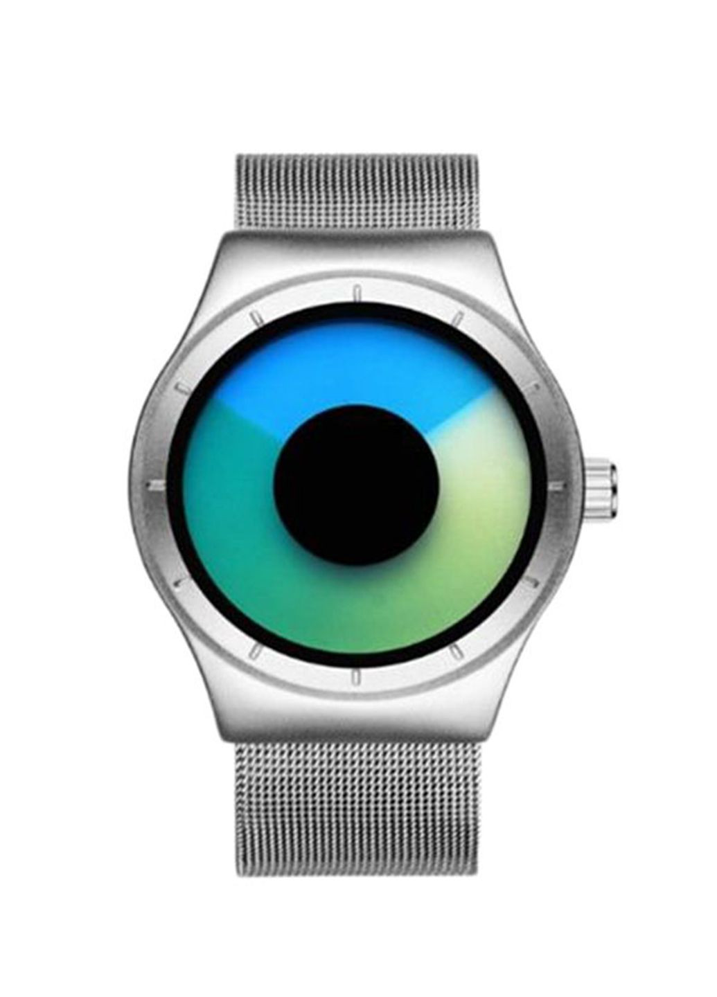 Чоловічі годинник Silver-GreenBlue-Silver GS19043 CS Guanqin (233385875)
