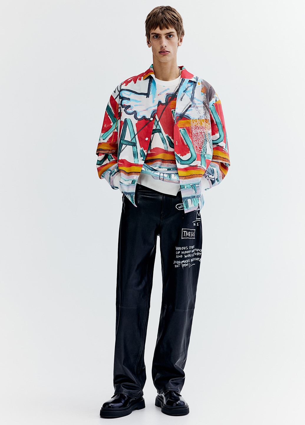 Кремовый свитшот H&M рисунок без декора (366276651)