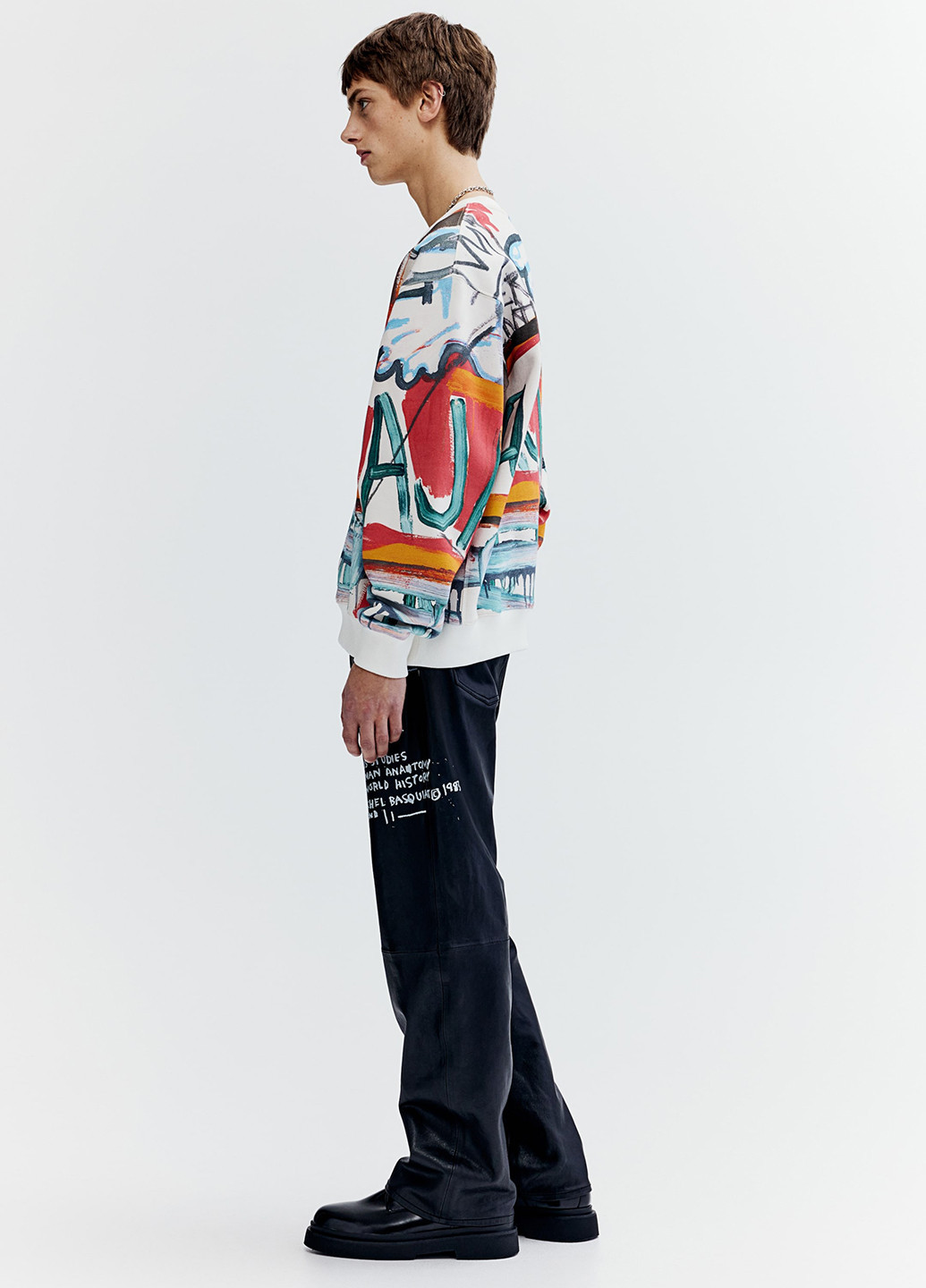 Кремовый свитшот H&M рисунок без декора (366276651)