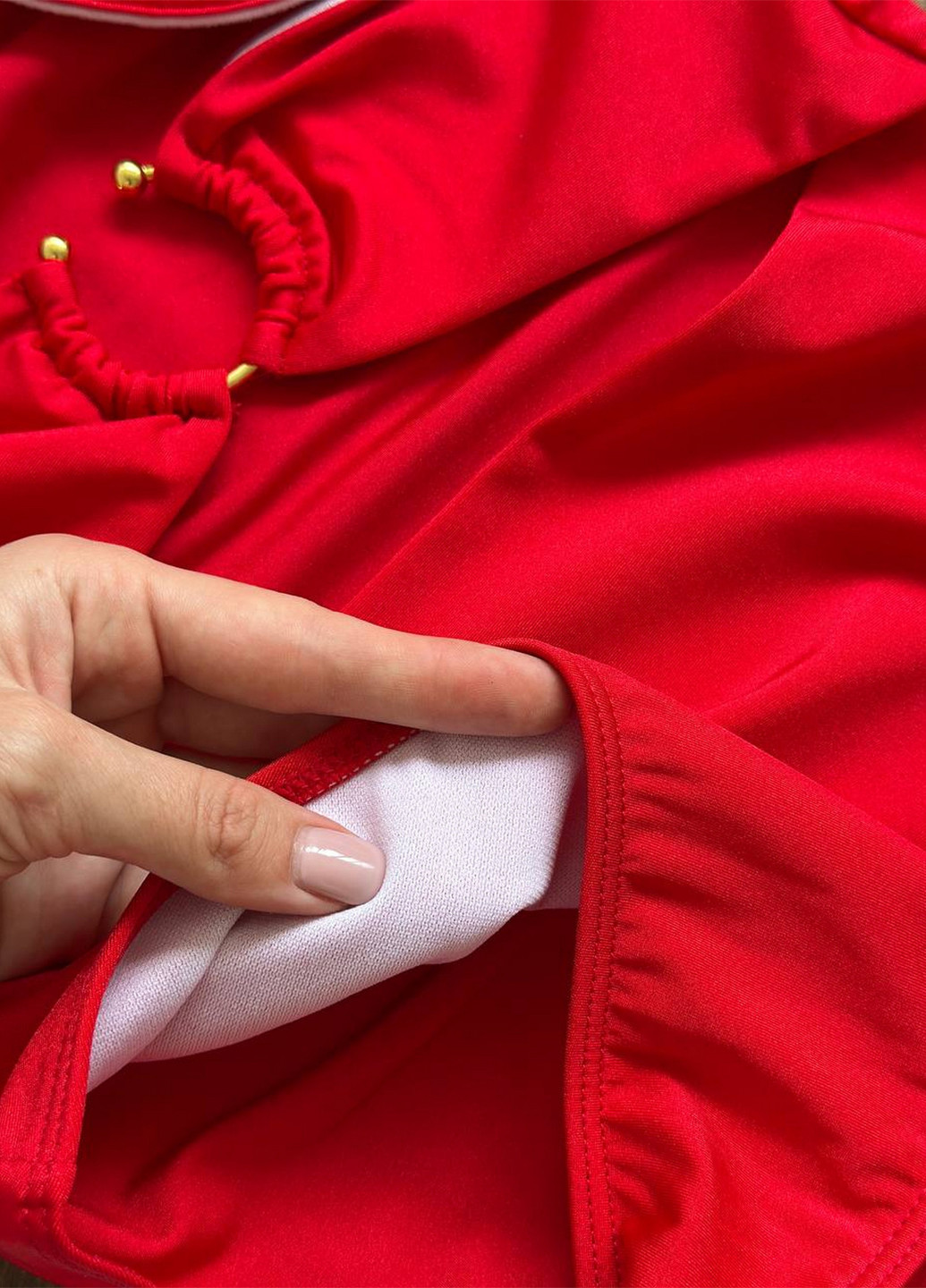 Красный летний купальник женский цельный слитный NOVA VEGA