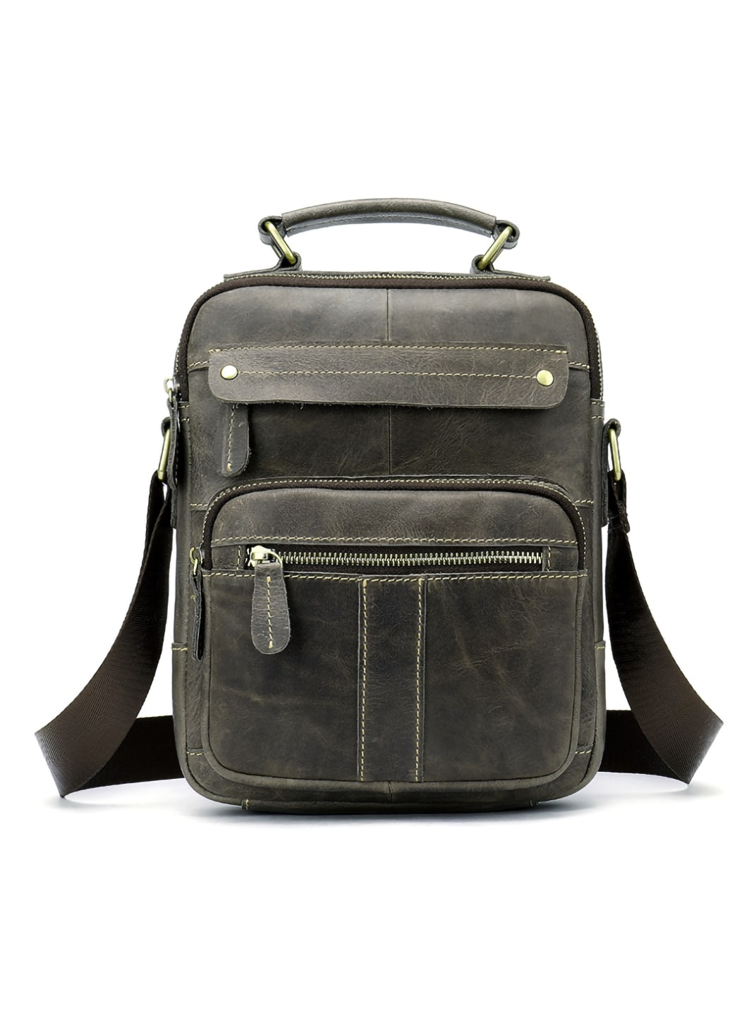 Чоловіча шкіряна сумка 27х21х6 см Vintage (255710073)