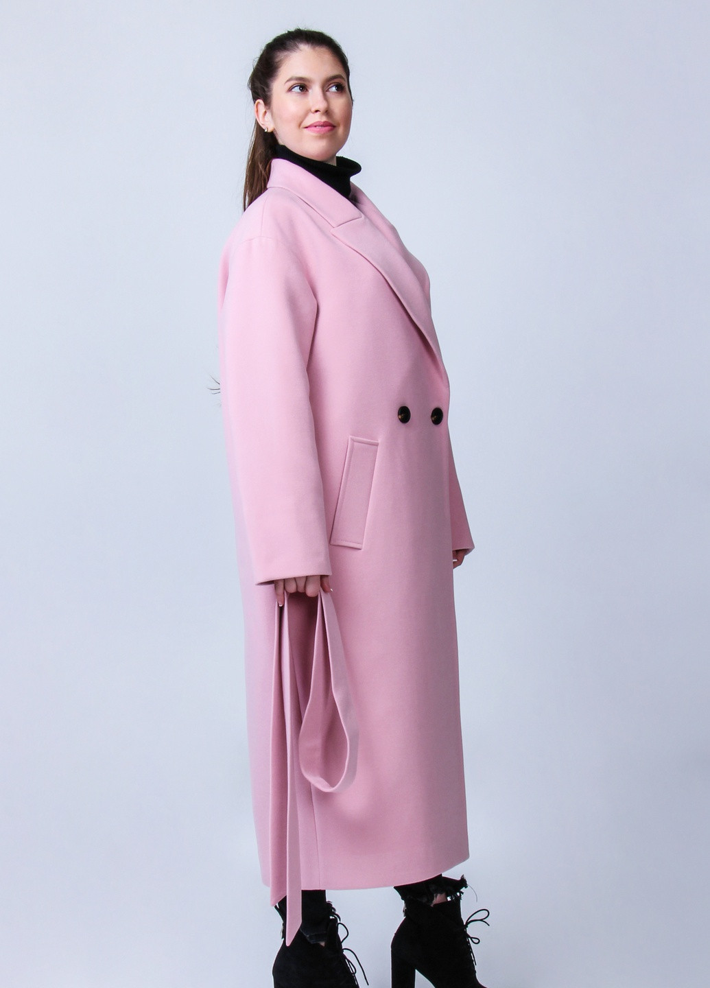 Розовое демисезонное Пальто демисезонное Ким розовое O`zona milano