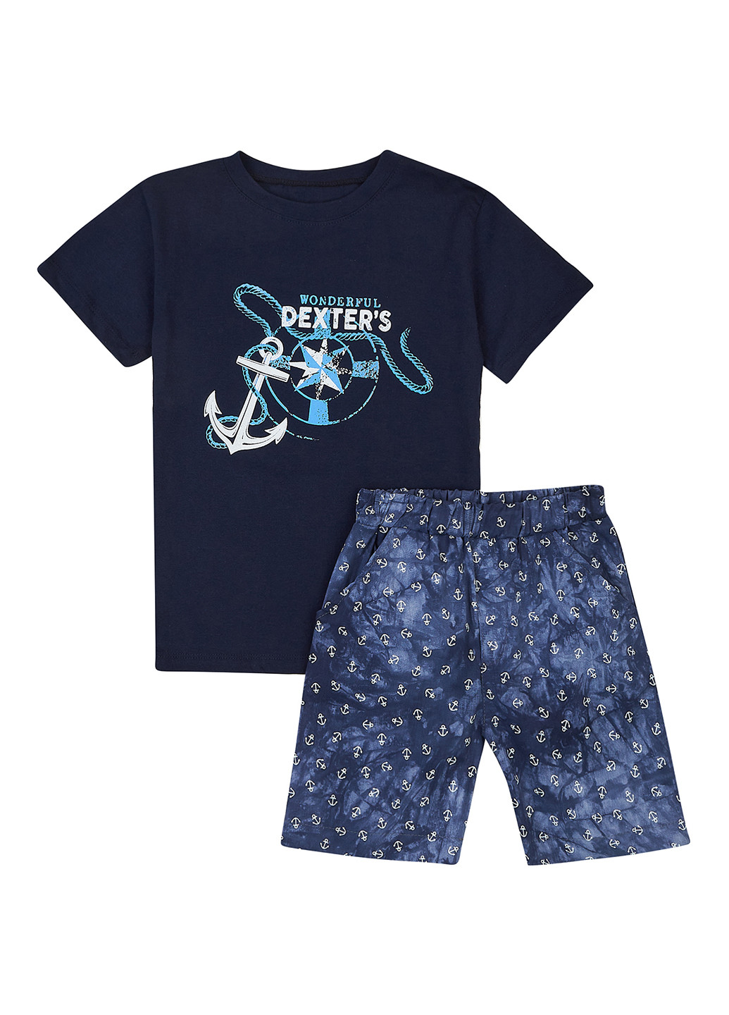 Чорний літній костюм (футболка, шорти) з шортами dexter's