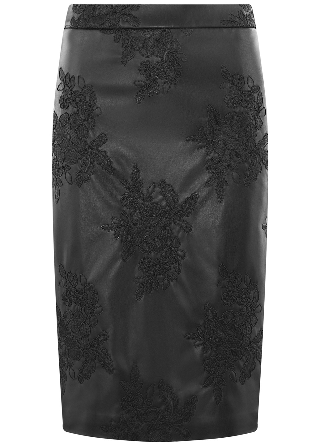 Черная кэжуал фактурная юбка Oodji