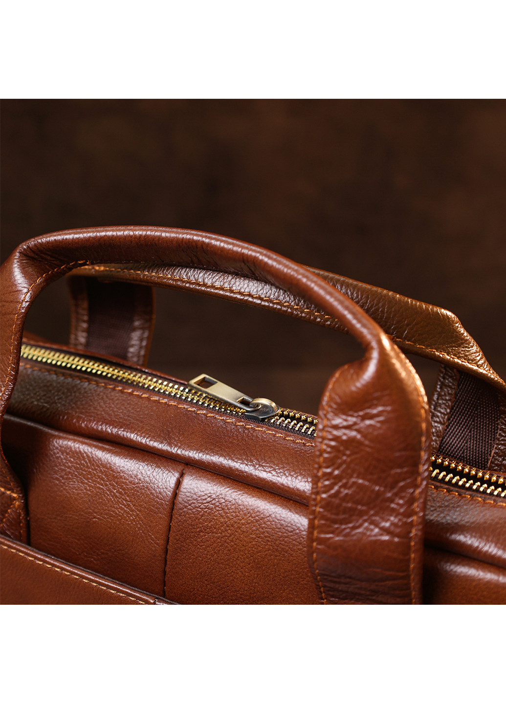 Чоловіча шкіряна ділова сумка для ноутбука 38х29х8 см Vintage (253491020)