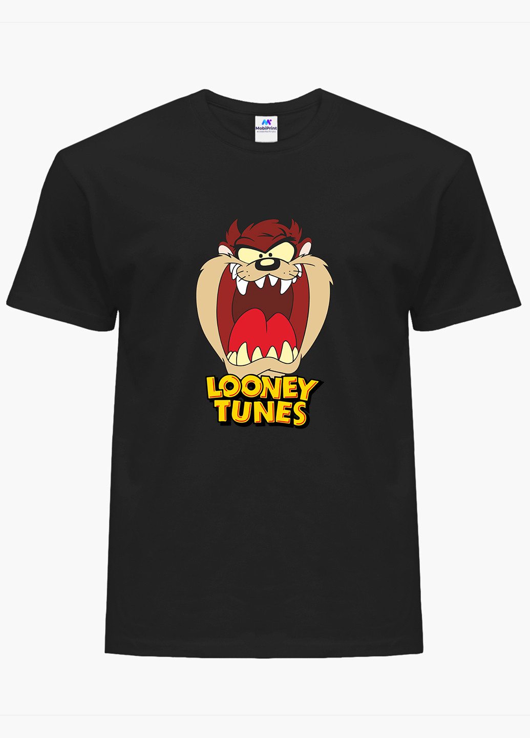 Черная футболка мужская таз луни тюнз (taz looney tunes) (9223-2874-1) xxl MobiPrint